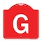 Signmission Designer Series Sign-Sign W/ Letter G, Red & White Aluminum Sign, 18" x 18", RW-1818-22952 A-DES-RW-1818-22952 - alternate 1